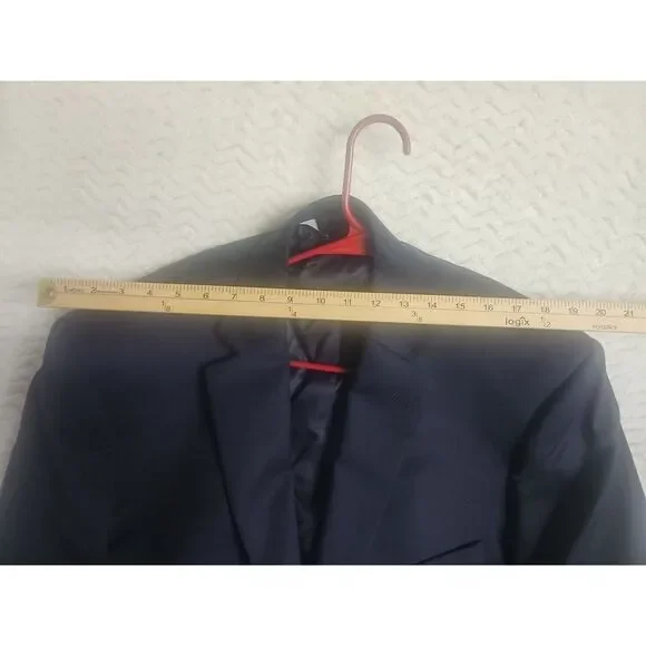 Jos A Bank Signature Mens Navy Blue 2‎ Button Wool Blazer 46S